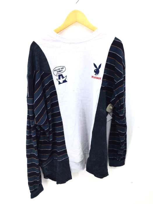 Mark Gonzales(マークゴンザレス) 柄切替v クルーネックTシャツ メンズ  L