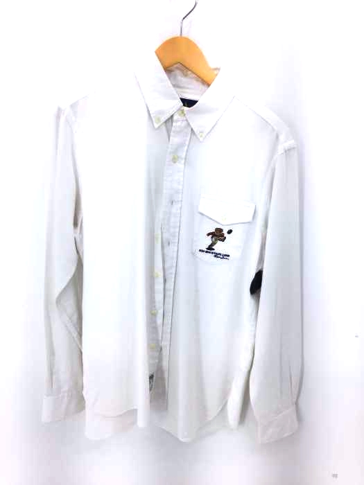 RALPH LAUREN(ラルフローレン) Polo Bear Rugby Kicker Oxford Shirt メンズ  M