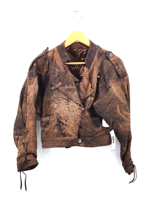 USED古着(ユーズドフルギ) ECHTES  LEDER（エヒテス レーダァ）フェイクレザーダブルライダースジャケット レディース  S