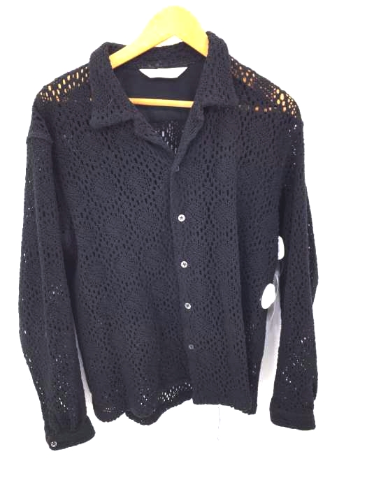 SASQUATCHfabrix.(サスクワァッチファブリックス) COTTON LACE OPEN COLLAR SHIRT メンズ トップス カジュアルシャツ
