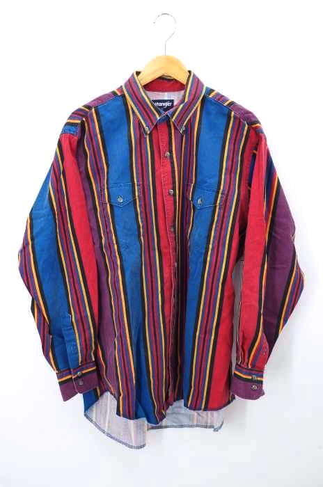 Wrangler(ラングラー) 90SマルチストライプBDシャツ メンズ トップス カジュアルシャツ