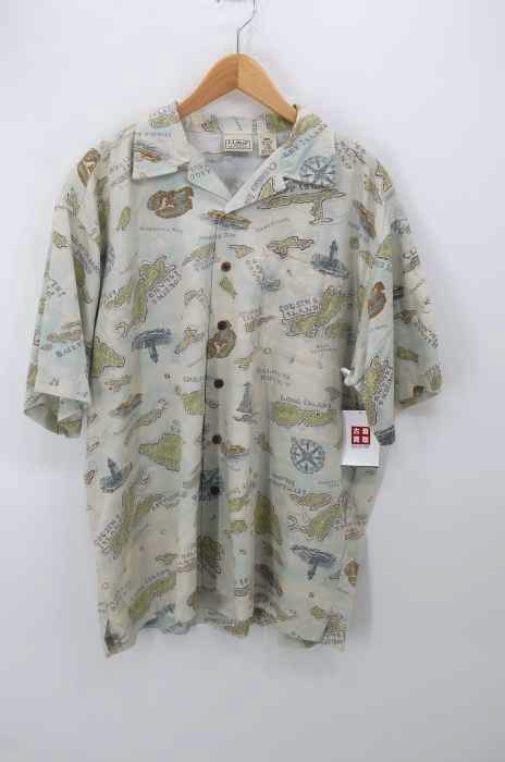L.L.Bean(エルエルビーン) 地図柄開襟シャツ メンズ JPN：L JPN：L