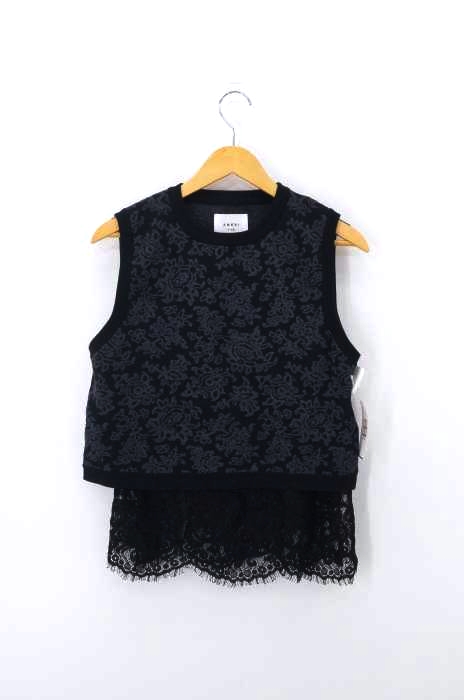 AMERI（アメリ） LACE COMBINE JACQUARD KNIT レディース