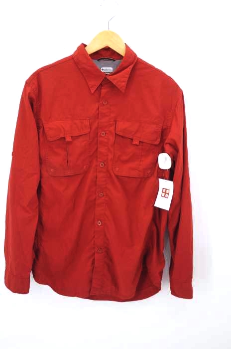 Columbia Sportswear(コロンビアスポーツウァア) titanium green roll up sleeves shirt メンズ S