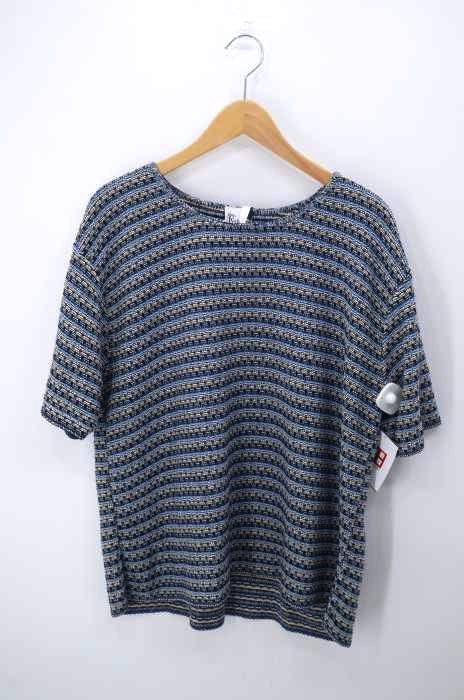 USED古着（ユーズドフルギ） OLD USA製 ジャガードニットTシャツ レディース トップス Tシャツ・カットソー