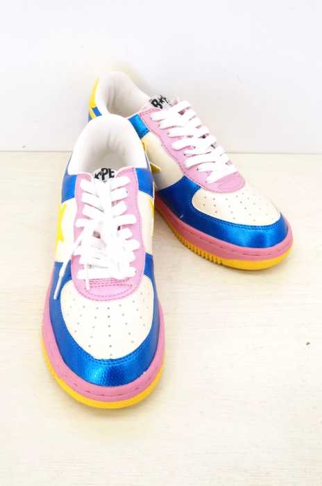 BAPE by A BATHING APE（アベイシングエイプ） マルチカラー　ホログラムスニーカー レディース シューズ スニーカー