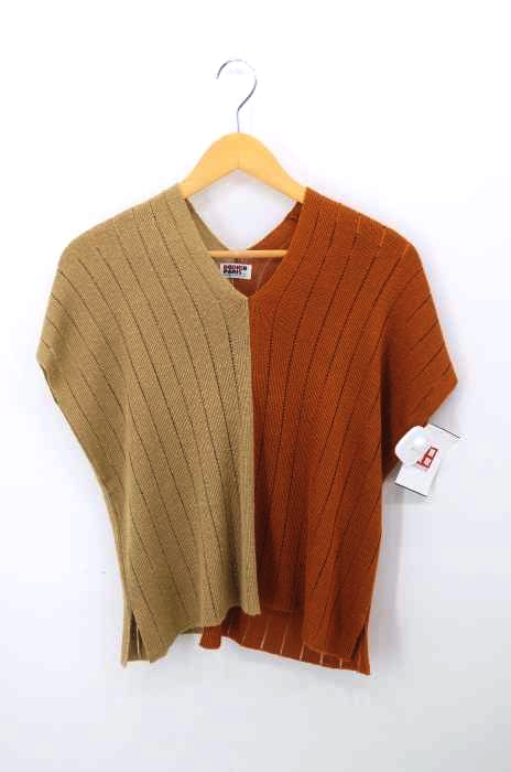 USED古着(ユーズドフルギ) OLD RODIER PARIS バイカラーノースリーブニットトップス レディース import：M import：M