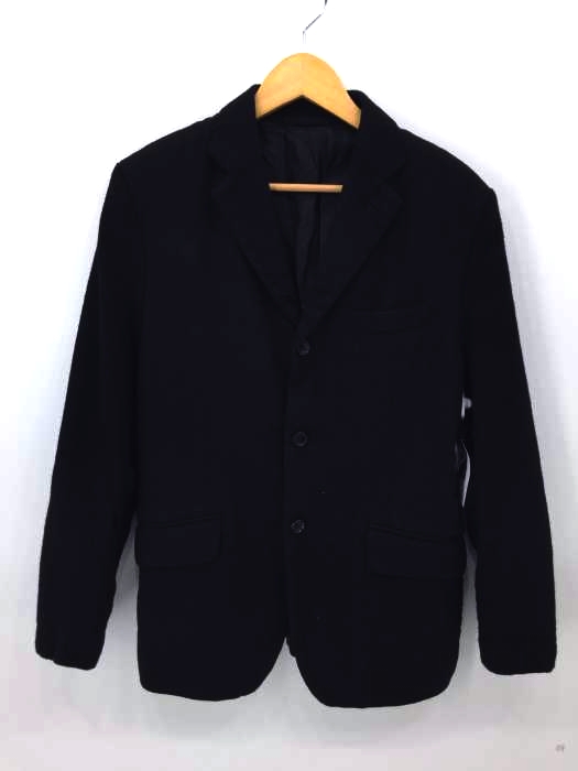 COMME des GARCONS HOMME(コムデギャルソンオム) AD2018 18AW ウールサージ製品縮絨 3Bジャケット メンズ JPN:XS JPN:XS