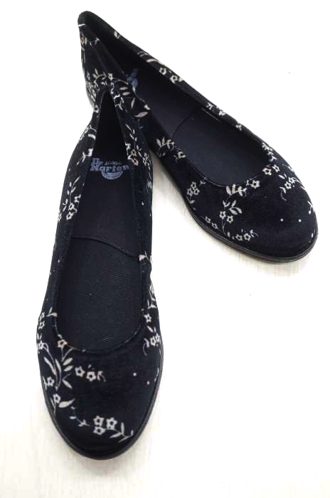 Dr.Martens（ドクターマーチン） MARIE VELVET BLOSSOM BLACK NOIR レディース シューズ カジュアル