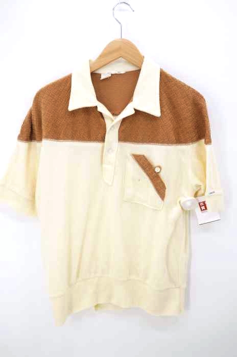 USED古着(ユーズドフルギ) OLD パイル地 切替 ポロシャツ レディース import:L import:L