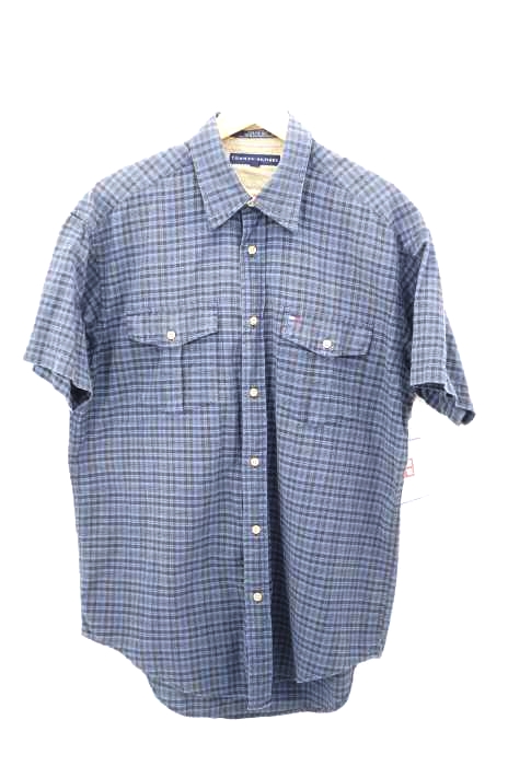 TOMMY HILFIGER(トミーヒルフィガー) 90S チェック柄 半袖シャツ メンズ import:L import:L