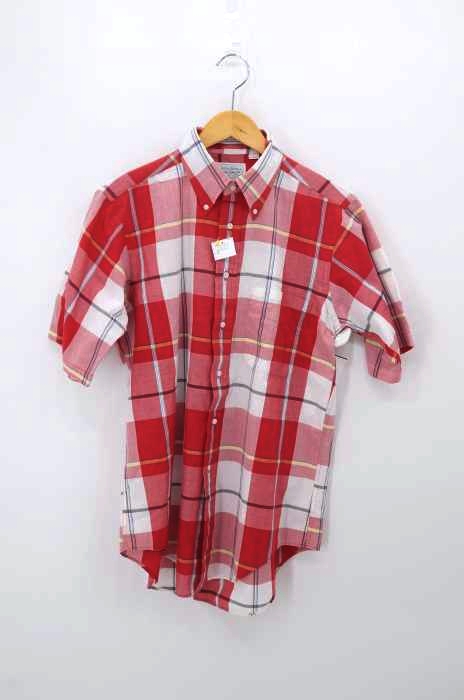 USED古着(ユーズドフルギ) 70~80S ROBERT KIRK LTD 半袖チェック柄BDシャツ メンズ  1515 1/2