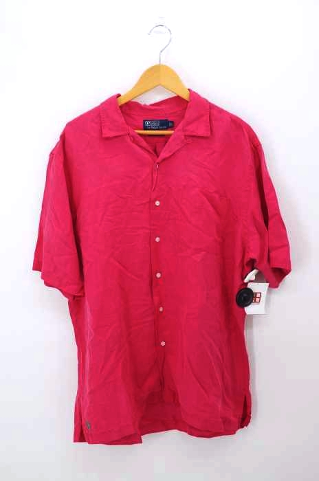 Polo by RALPH LAUREN（ポロバイラルフローレン） CALDWEL シルクリネン オープンカラーシャツ 裾ポニー メンズ トップス カジュアルシャツ
