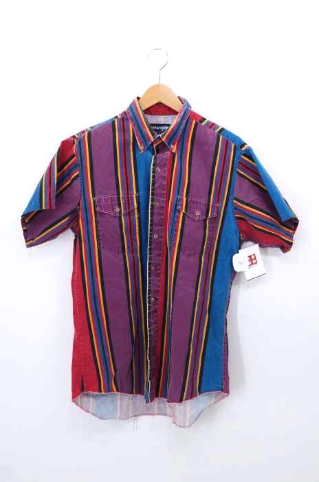 Wrangler(ラングラー) 80S マルチストライプ半袖シャツ メンズ 16