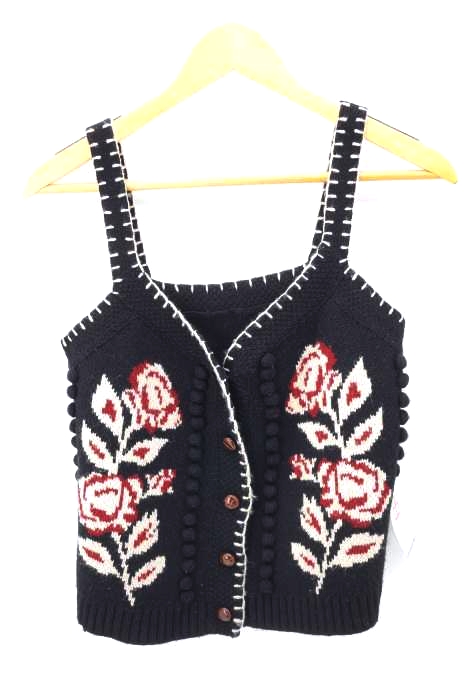 alicia PAGEBOY（アリシアページボーイ） ローズ柄ニットベスト レディース トップス ベスト