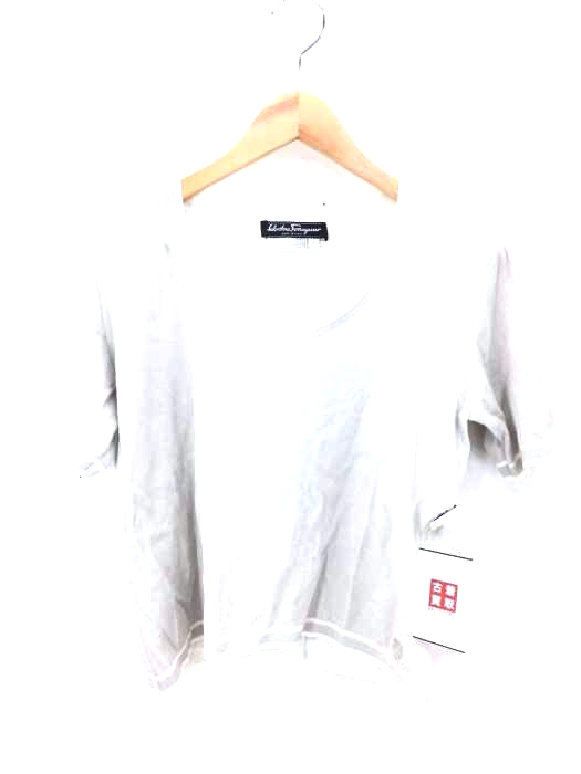 Salvatore Ferragamo（サルヴァトーレフェラガモ） リブ切替パイルカットソー レディース トップス Tシャツ・カットソー