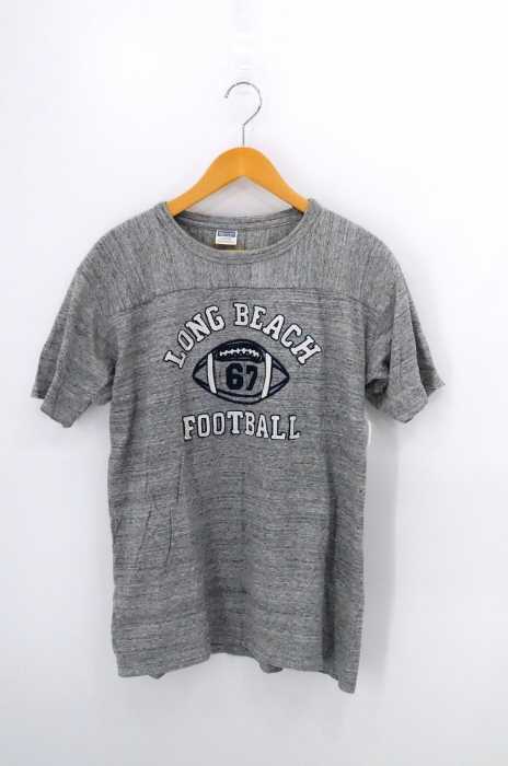 Cheswick（チェスウィック） 霜降り チェーンステッチ刺繍 フットボールTシャツ メンズ トップス Tシャツ・カットソー