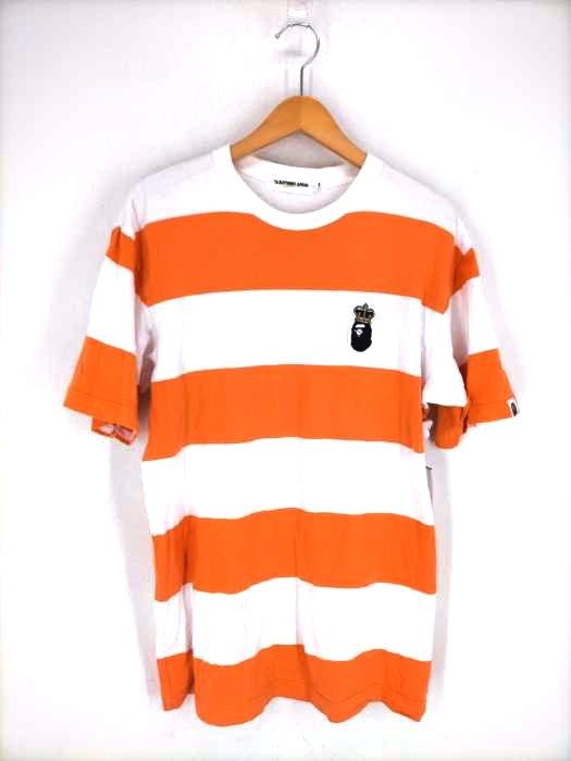 A BATHING APE(アベイシングエイプ) ボーダーワッペンTシャツ メンズ JPN：L JPN：L