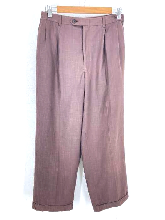 Jean/Paul（ジーンポール） チェック柄 2タックスラックスパンツ メンズ パンツ スラックス
