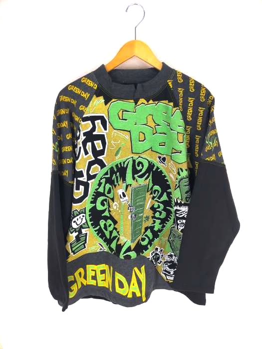 USED古着（ユーズドフルギ） 90S GREEN DAY KERPLUNK ラグランスリーブスウェット メンズ トップス スウェット・トレーナー