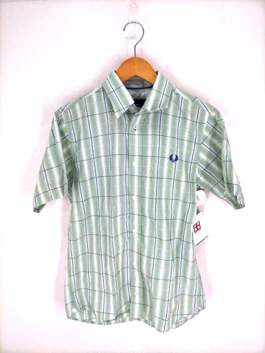 FRED PERRY(フレッドペリー) ロゴ刺 繡チェックシャツ メンズ トップス カジュアルシャツ