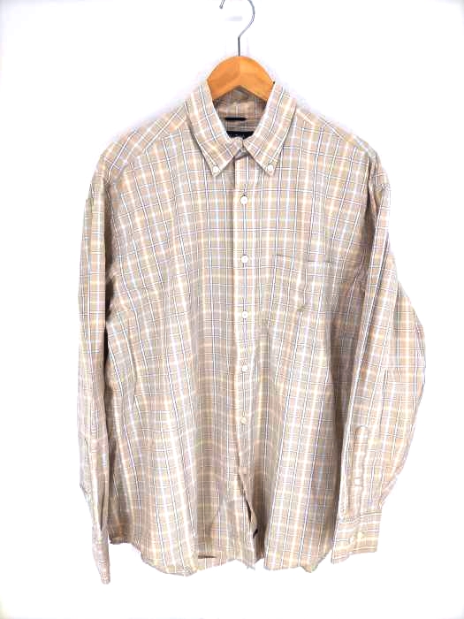 NAUTICA(ノーティカ) SANDED POPLIN チェック柄ボタンダウンシャツ メンズ JPN：L JPN：L