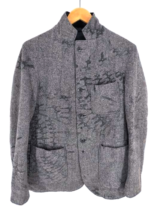 Engineered Garments(エンジニアードガーメンツ) タイヤ痕デザイン ツイードウール スタンドカラージャケット メンズ 表記無 表記無