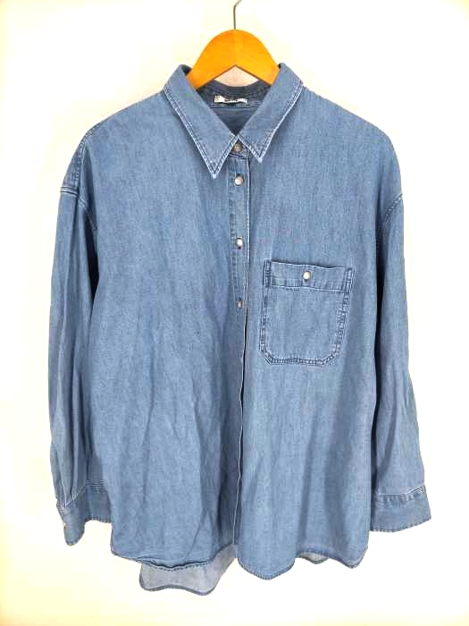UNIQLO U(ユニクロユー) デニムオーバーサイズシャツ レディース JPN:L JPN:L