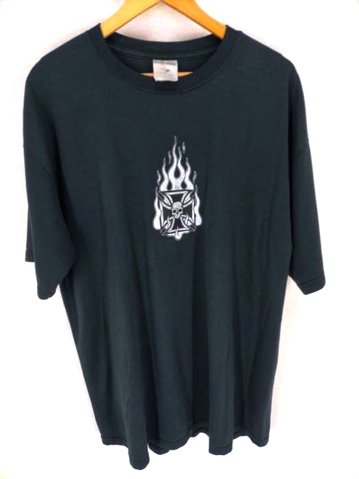 JERZEES(ジャージーズ) 90年代後期 スカルファイヤープリントTシャツ メンズ トップス Tシャツ・カットソー