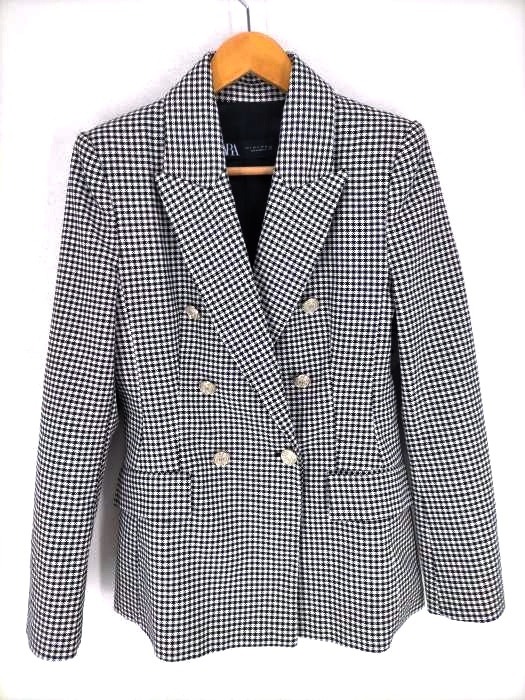 ZARA(ザラ) TEXTURED DOUBLE BREASTED BLAZER レディース アウター ジャケット
