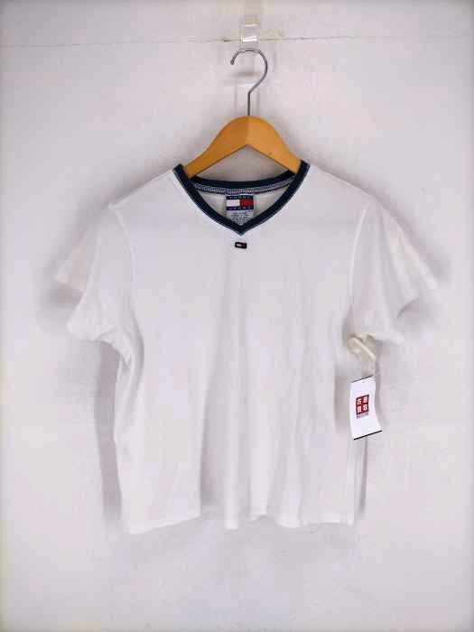 tommy jeans(トミージーンズ) ロゴVネックTシャツ レディース JPN：L JPN：L