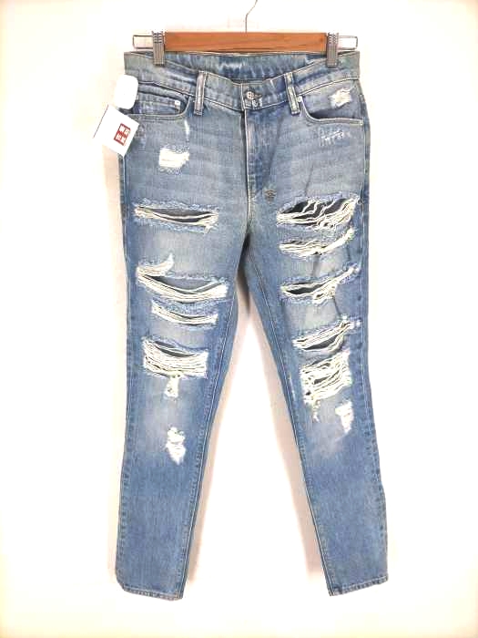 KSUBI(スビ) スリムストレートダメージデニムパンツ メンズ  25