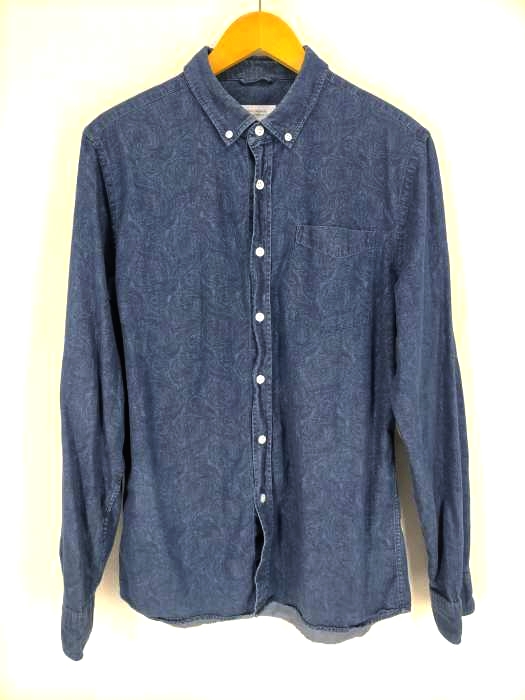 Saturdays NYC(サタデーズニューヨークシティ) Crosby Button Down Paisley Denim Shirt メンズ JPN：M JPN：M