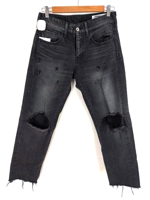 LEGENDA(レジェンダ) Cropped Hem Crash デニムパンツ メンズ パンツ デニム