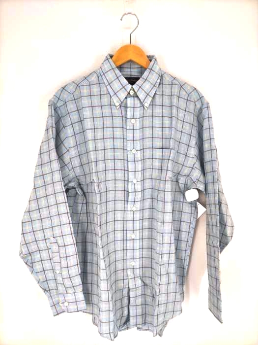 BROOKS BROTHERS（ブルックスブラザーズ） IRISH LINEN リネン チェック柄ボタンダウンシャツ メンズ トップス カジュアルシャツ