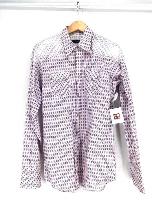 DSQUARED2(ディースクエアード) USED加工ストライプウエスタンシャツ メンズ EUR：44 EUR：44
