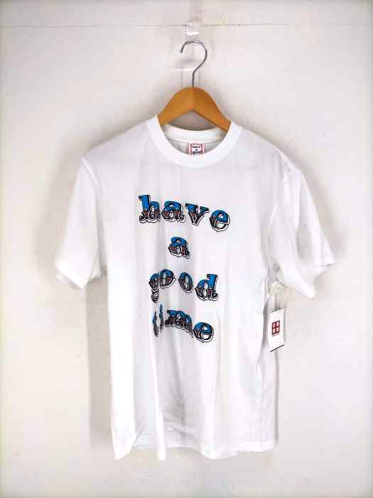 HAVE A GOOD TIME（ハブアグッドタイム） ロゴプリントクルーネックカットソー レディース トップス Tシャツ・カットソー
