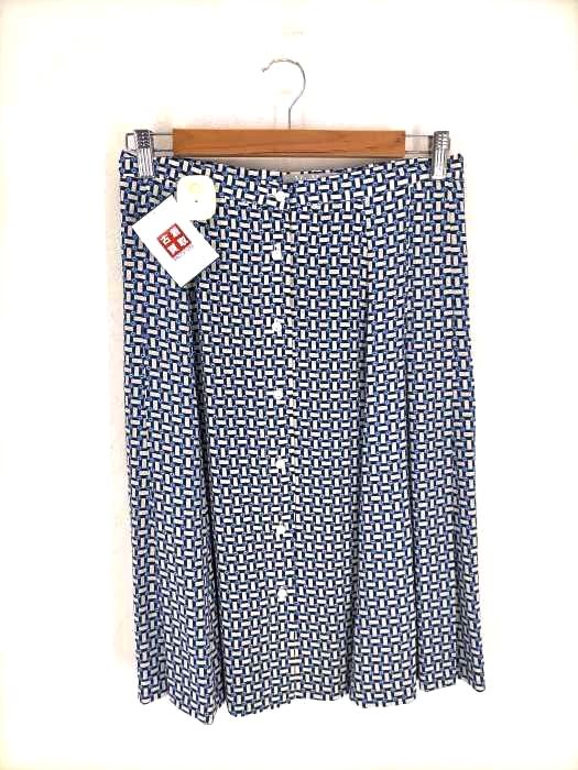 MAX MARA(マックスマーラ) 白タグ シルク100％ 総柄 フレアスカート レディース  42