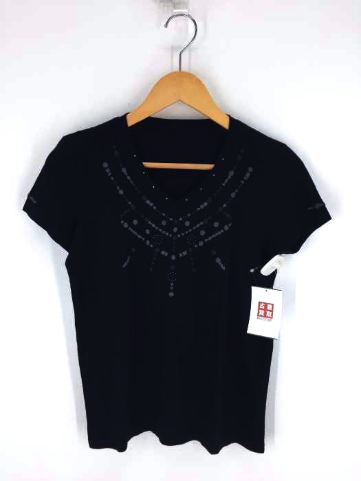 ISSEY MIYAKE HaaT（イッセイミヤケハート） 刺繍デザインVネックカットソー レディース トップス Tシャツ・カットソー
