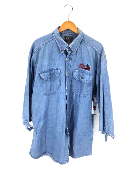 COOSACOUNTY(フルギ) USA製 切りっぱなしデニムボタンダウンシャツ メンズ JPN:XL JPN:XL