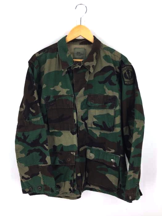 USED古着(ユーズドフルギ) ウッドランドカモ RIPSTOP BDU SHIRTS メンズ トップス カジュアルシャツ