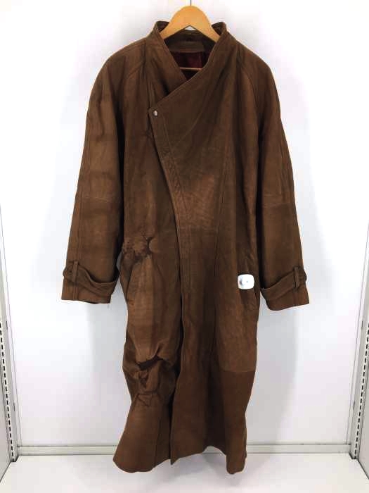 USED古着(ユーズドフルギ) ベルト付 本革 ダブルロングコート メンズ JPN：L JPN：L