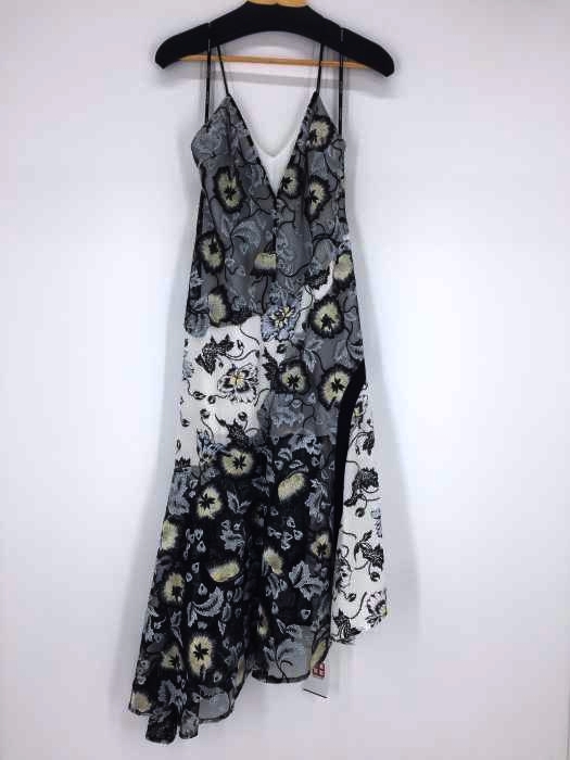 SELF PORTRAIT（セルフポートレイト） Tulle And Printed Crepe De Chine Dress レディース ワンピース その他ワンピース
