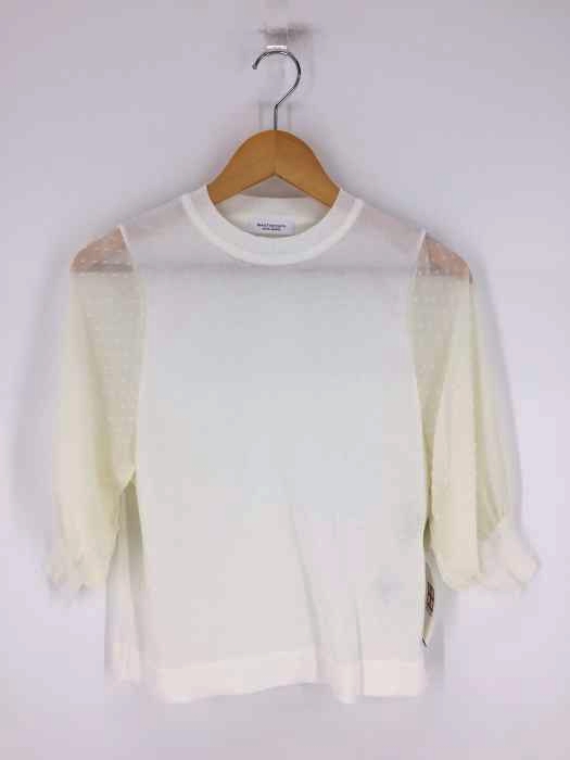 BEAUTY & YOUTH UNITED ARROWS(ビューティーアンドユースユナイテッドアローズ) カットドビードッキングクルーネック6分袖ニット レディース トップス ニット・セーター