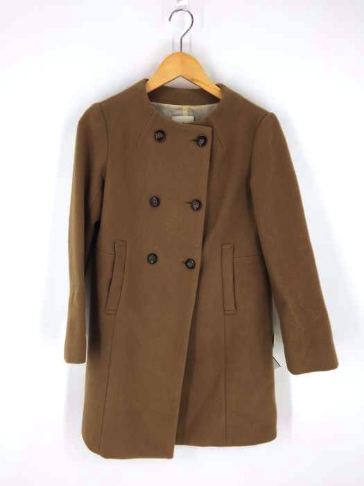 Adam et Rope(アダムエロペ) ノーカラー コート ダブルボタン レディース JPN：36 JPN：36