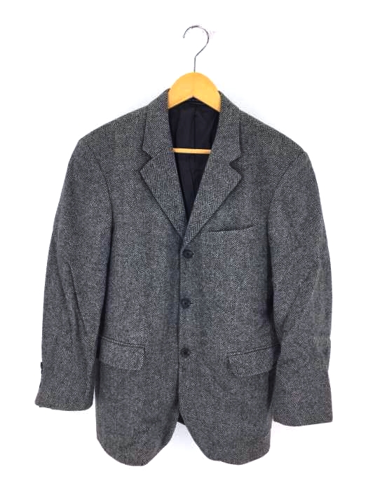 LANDS END（ランズエンド） ヘリンボーン ツイード ウール混3Bジャケット メンズ アウター ジャケット