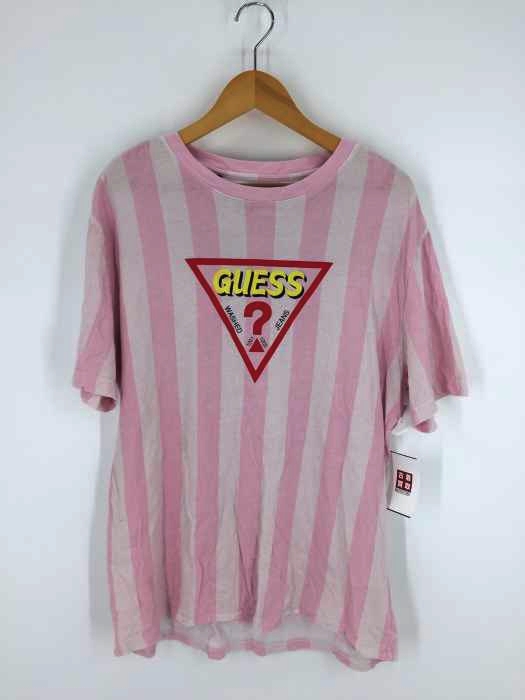GUESS(ゲス) Triangle Logo Striped S/S Tee レディース import：M import：M