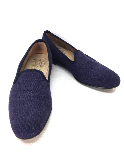 USED古着(ユーズドフルギ) BOW TIE(ボウタイ)オペラパンプス キャンバスローファー メンズ 8 1/2