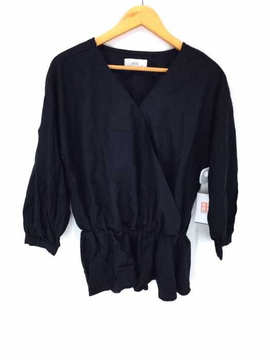 AZUL by moussy （アズールバイマウジー） KASHKUR GATHER BLOUSE レディース トップス シャツ・ブラウス