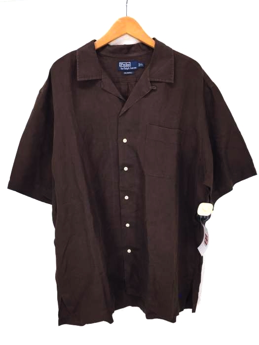 Polo by RALPH LAUREN(ポロバイラルフローレン) CALDWELL リネンシルク 裾ポニー オープンカラーシャツ メンズ トップス カジュアルシャツ